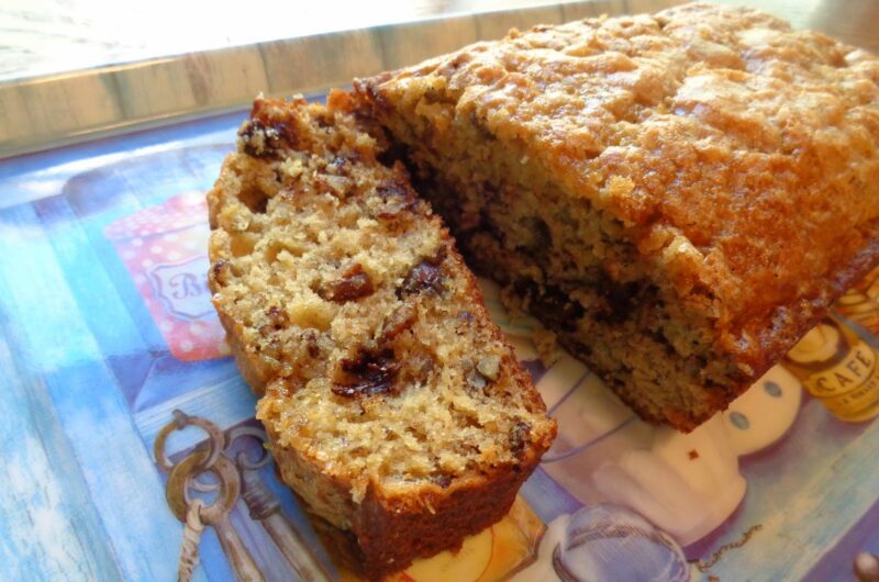 Banana Bread with Chocolate Chips & Pecans