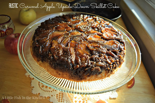 Rustic Caramel Apple Upside-Down Skillet Cake