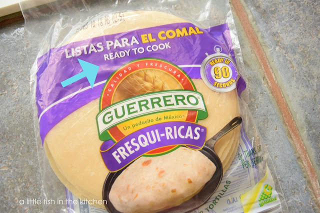 An unopened bag of Guerrero brand ready-to-cook tortillas. This is not a sponsored post, but the product the author recommends for this recipe.