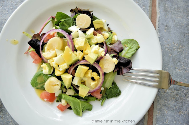 Spring Mix Salad with Hearts of Palm and Honey-Dijon Vinaigrette