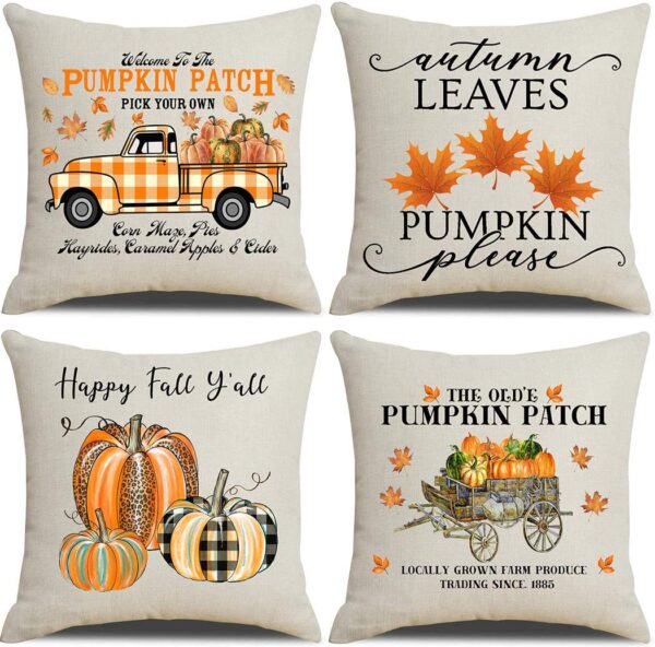 Maple Leaves Fall Throw Pillow Covers