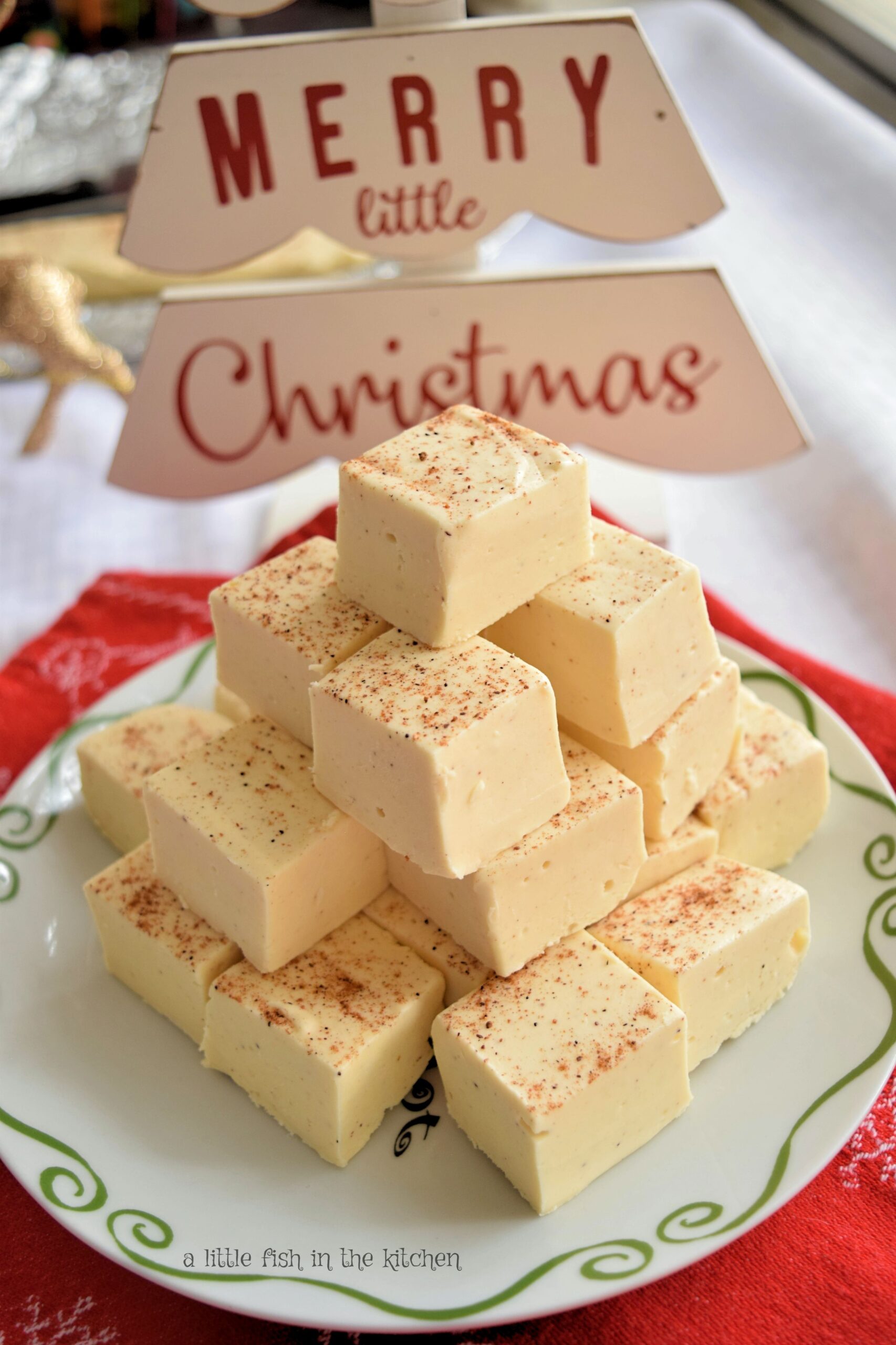 Eggnog Fudge A Little Fish in the Kitchen