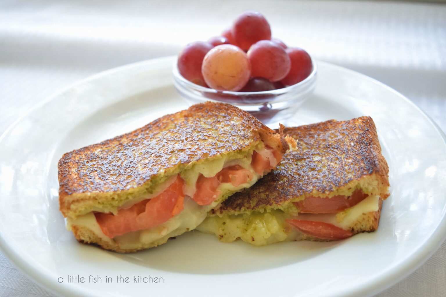 TomatoPesto Grilled Cheese A Little Fish in the Kitchen