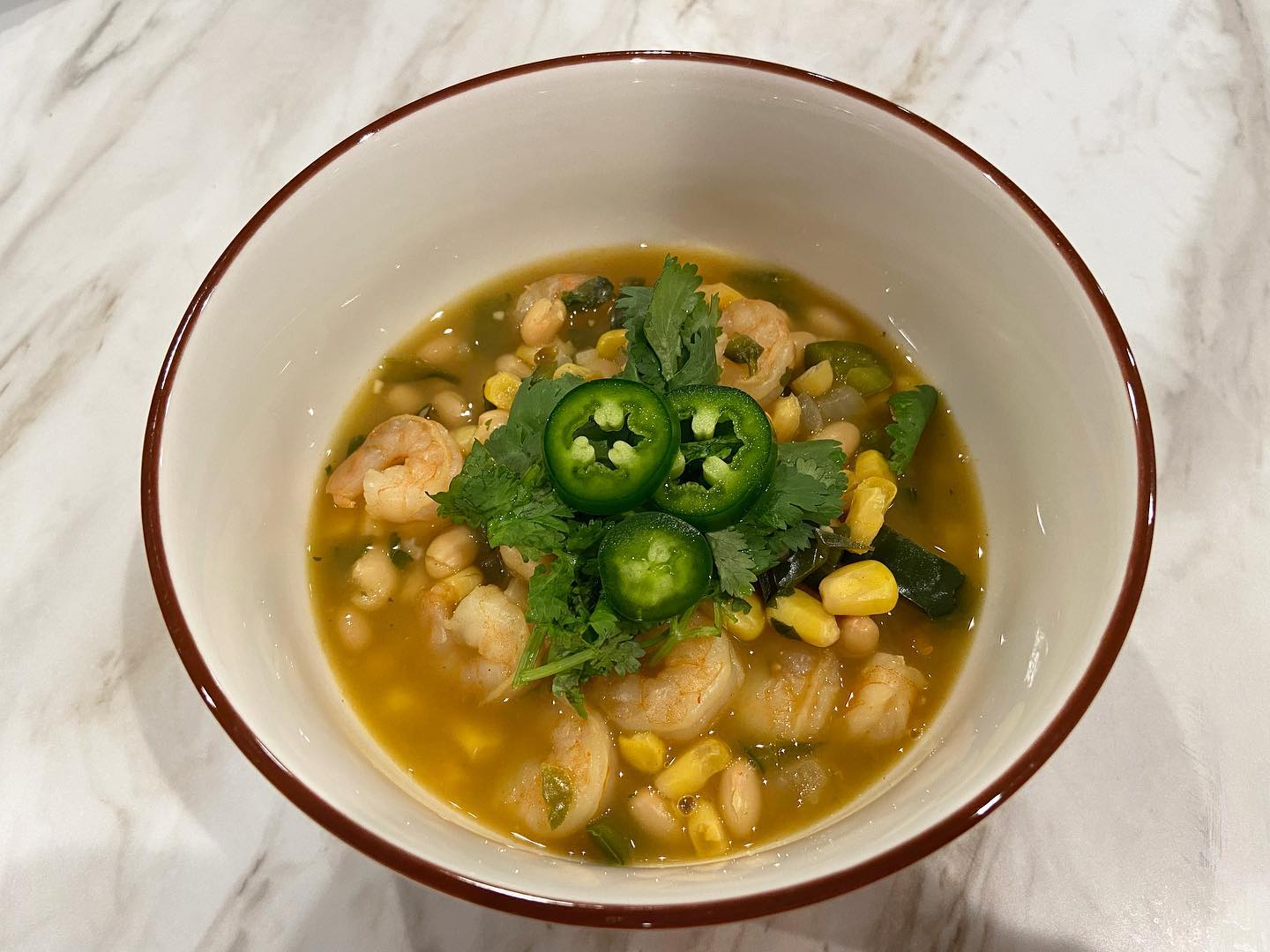 I’ve not been posting for a couple of weeks, but that doesn’t mean I’m not cooking up new recipes to share! ❤️📝Y’all, I made this Shrimp and Poblano Chili for dinner tonight. It’s healthy and super delicious! 🌶🍤🥣I will be sharing the recipe very soon on my YouTube channel! Link to my food channel is in my bio!  #whatsfordinner #whatsforsupper #foodporn #eatwithyoureyes #spicy #soupseason #youtubecooking #youtubecookingchannel #youtuber #delicious #texasfoodie #texasblogger