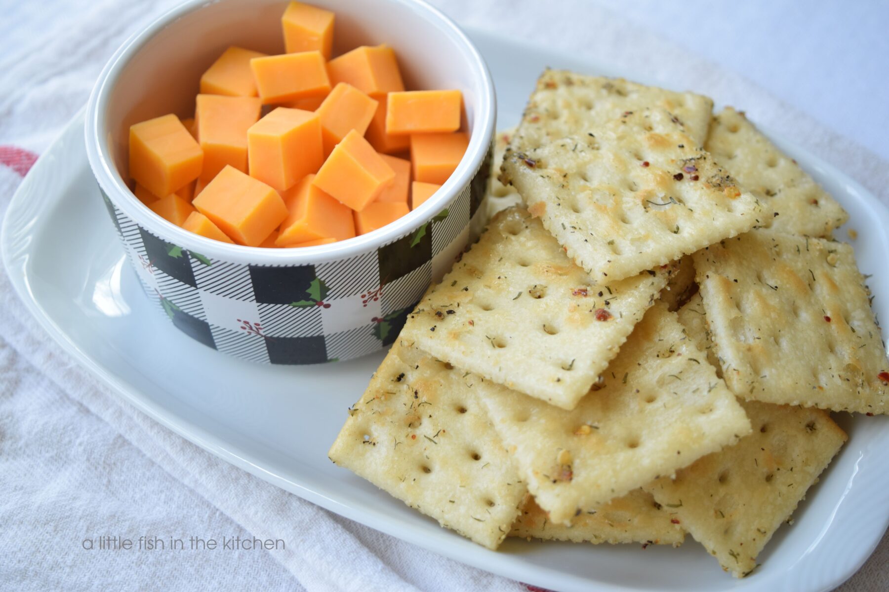 Seasoned Saltine Crackers Two Recipes Video A Little Fish In The