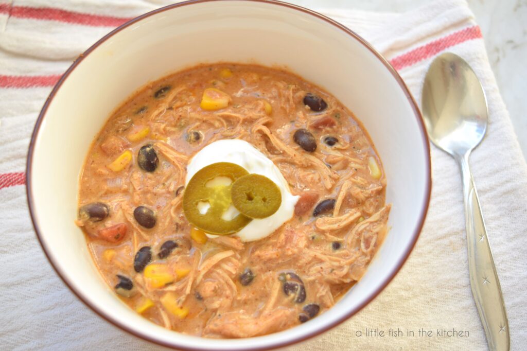 Slow Cooker Cream Cheese Chicken Chili