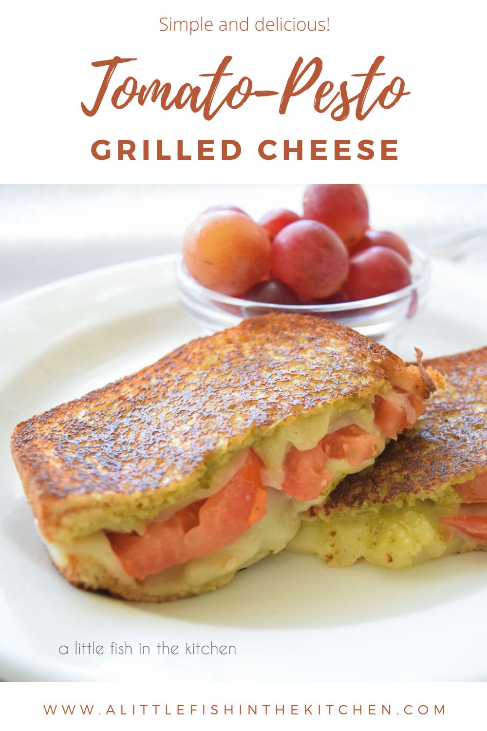 TomatoPesto Grilled Cheese A Little Fish in the Kitchen