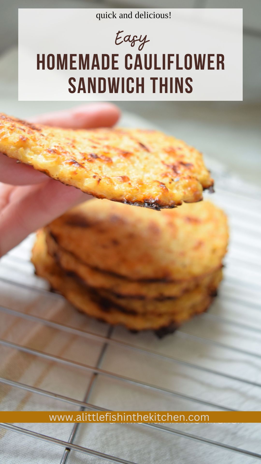 Homemade Cauliflower Sandwich Thins (Recipe + Video) – A Little Fish in