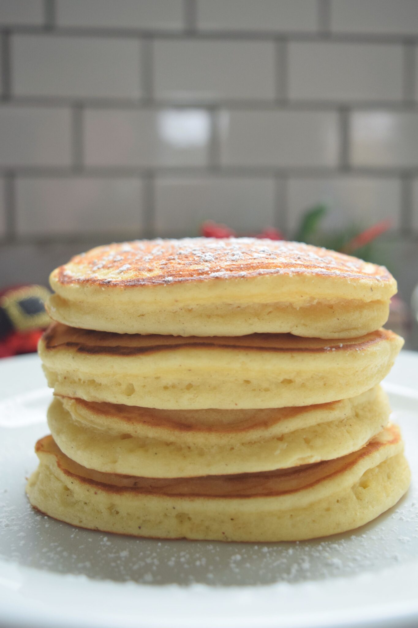 Eggnog Pancakes A Little Fish in the Kitchen