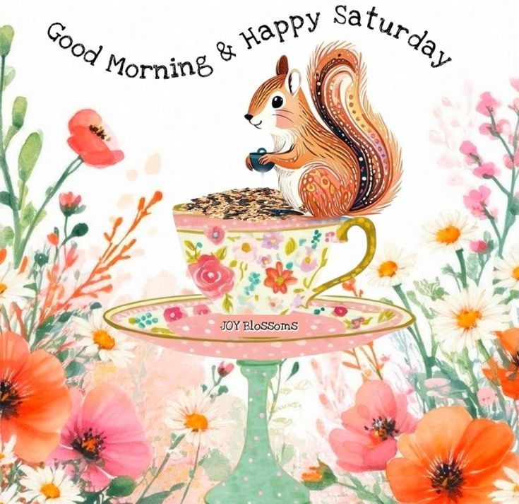 Happy Saturday! 😎☕🌼🌷🪻 #happyweekend