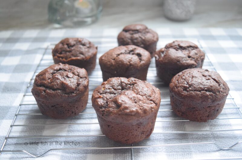 Easy Double Chocolate Protein Muffins