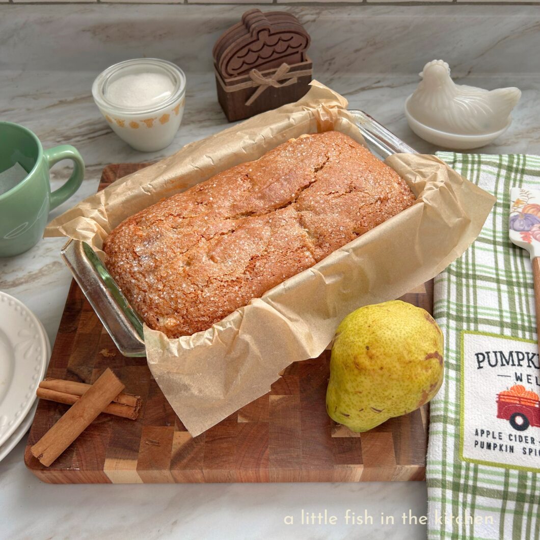 Spiced Pear Vanilla Quick Bread